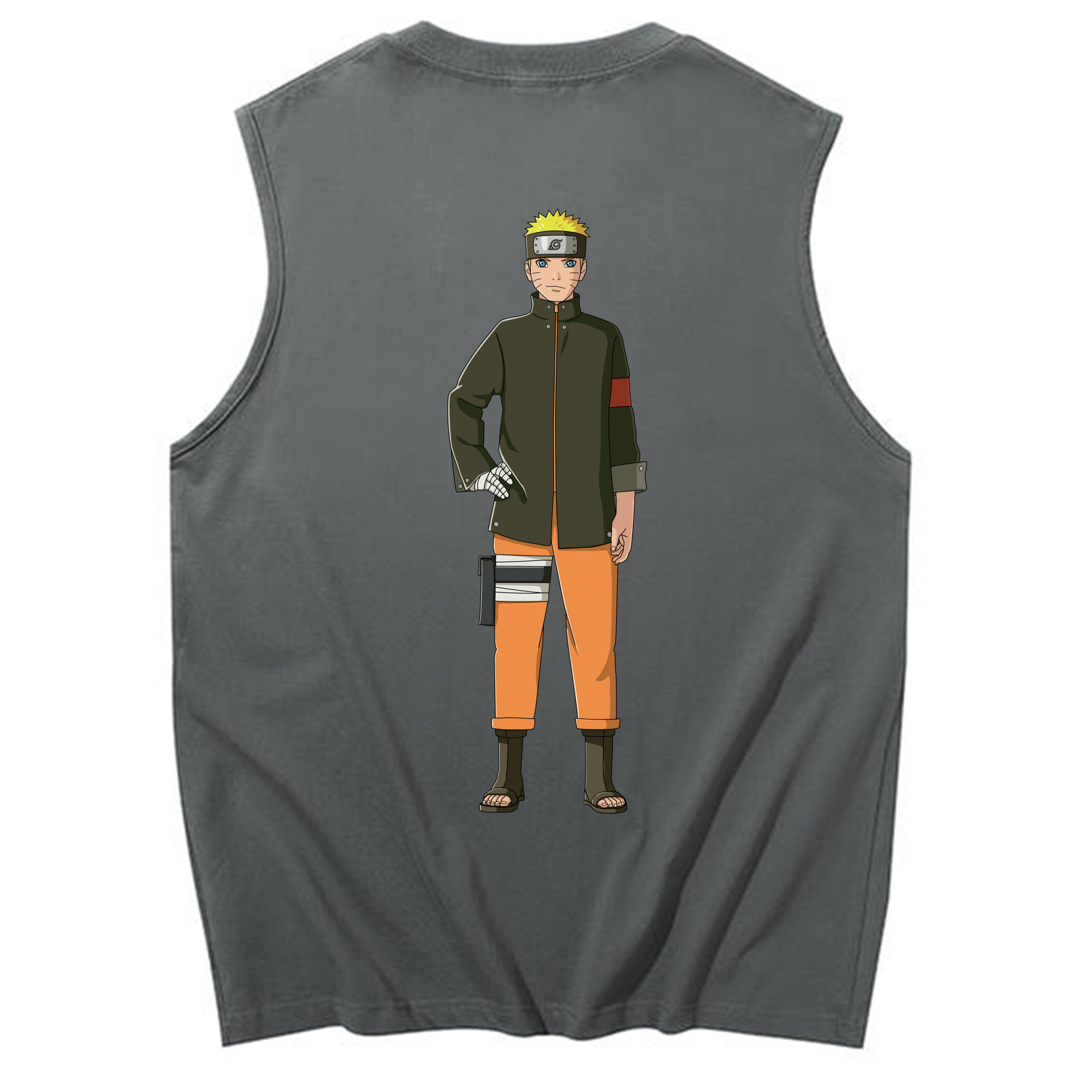 （画像用） NARUTO -ナルト- うずまき ナルト Uzumaki Naruto コットン100％タンクトップ（背面プリント）